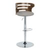 Cosi - Mid-Century Modern Adjustable Barstool (Set of 2) - Walnut / Gray - Image 2