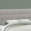 Queen Size, Bed Headboard Only, Upholstered, Durable Construction - Gray - Image 3