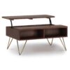 Hunter - Small Lift Top Coffee Table - Umber Brown / Gold - Image 2