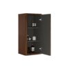 Striped Walnut Bathroom Floating Side Cabinet, Wall-Mounted Storage Cabinet For Small Spaces - Walnut - Image 2