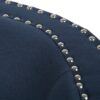 Modern Upholstered Swivel Club Chair With Nailhead Trim - Blue - Image 12