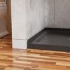 36" X 36" Shower Base 3.5" Height Anti - Slip Acrylic Center Drain Single Threshold Shower Base - Slate Black - Image 6