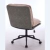 Oversize Seat Cirss Cross Chair With Wheels, Elegant Design Computer Chair, Adjustable Height 360 Degree Rolling Swivel Home Office Chair For Small Space, Dressing Room, Living Room - Pink / Gray - Image 17