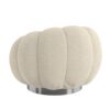 Lillie - Pumpkin Swivel Accent Chair - White - Image 4