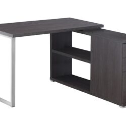 Computer Desk, Home Office, Corner, Left, Right Set - Up, Storage Drawers, L Shape, Laptop, Contemporary & Modern - Gray