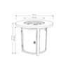 30" Propane Gas Fire Pit Table, 50000 Btu Round Steel Fire Pit With Imitation Wood Grain For Outside Patio Deck Garden Backyard - Black - Image 3