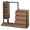 Wardrobe With 4 Drawers And 3 Shelves - Espresso - Image 3
