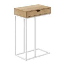 Accent Table, C - Shaped Contemporary & Modern - Natural