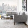 Benson - Sectional Sofa Left Facing Chaise - Gray - Image 3