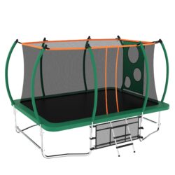 Outdoor Square Trampolines For Kids Adults Long Rectangular Tumbling Trampoline - Green