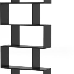 5 Layer Simple Household Black Bookshelf - Black