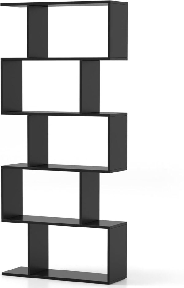 5 Layer Simple Household Black Bookshelf - Black