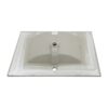 Ceramic Rectangular Bathroom Vanity Top Drop In Single Sink With Pre Drilled Faucet Hole & Built In Overflow Easy Clean Glazed Surface - White - Image 9