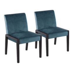Carmen - Contemporary Chair (Set of 2) - Teal / Black
