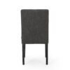 Contemporary Fabric Dining Chair With Upholstered Seating And Tapered Legs - Charcoal - Image 9