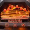 Pizza Oven Outdoor 12" Automatic Rotatable Pizza Ovens Portable Stainless Steel Wood Fired Pizza Oven Pizza Maker With Built-In Thermometer Pizza Cutter Carry Bag - Black - Image 12