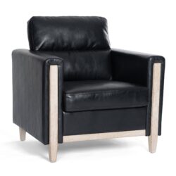 1 Seater Sofa For Living Room - Black