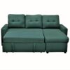 Convertible L Shaped Sectional Sleeper Sofa Bed, Saving Pull Out Couch - Teal - Image 8