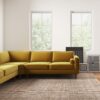 Amber - Velvet Corner Sectional Sofa - Yellow - Image 5