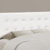 Full Size Headboard Only Upholstered Leather Look - White - Image 3