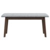 Carlos-Upholstered Solid Wood Bench - Gray - Image 2