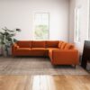 Amber - Corner Sectional Sofa - Orange - Image 10
