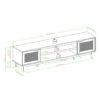 Modern Rattan Door Low TV Stand For TVs Up To 80" - Black - Image 6