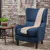 Hi-Back Quentin Sofa Chair, Living Room, Study And Bedroom - Navy Blue - Image 2