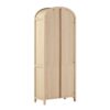 Modern 3 Shelf Open Arched Bookcase Cabinet - Oak - Image 2