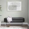 Chloe - Contemporary / Glam Bench - Chrome / Black - Image 8