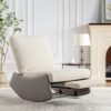Modern Rocking Chair Recliner, Comfy Rocker Nursery Chair With Footrest, Accent Reading Chair, Upholstered Lounge Chair For Relaxing, Resting, Soft Padded Rocker For Indoor Living Room Bedroom - Gray - Image 18