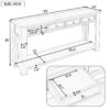 Hearth & Haven Clara - Console Table With Storage Drawers And Bottom Shelf - Espresso - Image 9