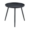 Modern 3 Piece Set, Anti - Spill Round Coffee Table, 2 Rattan Swivel Chairs, Outdoor Patio Furniture For Tea Time - Black / Wood - Image 17