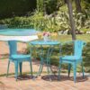 Lourdes - 3 Piece Metal Set - Teal - Image 2