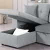 Daniel - Upholstered Reversible Sectional With Pull Out Loveseat - Light Gray - Image 3