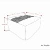 Sabella - Square Woven Outdoor / Indoor Pouf - Gray / White - Image 6