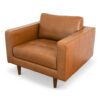 Catherine - Leather Lounge Chair Leather - Brown / Tan - Image 2
