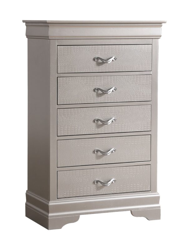Lorana - Modern Chest - Silver Champagne