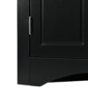 Triangle Bathroom Storage Cabinet With Adjustable Shelves, Freestanding Floor Cabinet For Home Kitchen - Black - Image 19