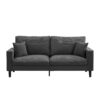 Modern Upholstered 2 Piece Sofa Set, Comfy Corduroy Living Room Furniture - Dark Gray - Image 4