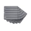 20 Piece Interlocking Deck Tiles Striped Pattern, Square Acacia Hardwood Outdoor Flooring For Patio, Bancony, Pool Side - Light Gray - Image 49
