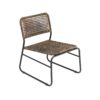 Patio Furniture Set 3 Piece Mixture Pattern PE Rattan Steel Frame And Modern Round Table - Brown / Black - Image 10