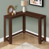 Corner Accent Console Table For Entryway, Contemporary & Modern - Cherry - Image 3