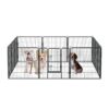 Dog Pens Outdoor Height Foldable 12 Panels Heavy Duty Metal Portable Dog Playpen Indoor Anti Rust Exercise Dog Fence With Doors For Pets Play Pen For RV Camping Yard - Black - Image 9