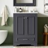 Bathroom Vanity With Ceramic Sink Combo, Modern Freestanding Storage Cabinet With Silver Handles, Soft Closing Doors - Blue Gray - Image 24