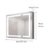36" X 30" Medicine Cabinet With LED Vanity Mirror, Anti-Fog Recessed Or Surface Mount Bathroom Double Door Large Storage 3000K~6000K Bright Lighted Aluminum Storage Cabinet With Touch Switch - Silver - Image 11