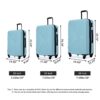 Lightweight 3 Piece Luggage Sets With 2 Hooks, Spinner Wheels, Tsa Lock (20 / 24 / 28") - Green - Image 3