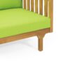 Claremont - 3 Seater Daybed Teak Acacia Wood Water Resistant Cushions - Green - Image 12