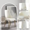 Modern Sponge-Filled Dining Chair, Solid Wood Metal Legs, Suitable For Restaurants, Living Rooms And Rooms (Set of 2) - White - Image 5
