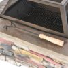 Outdoor Wood Bruning Magnesium Oxide Fire Pit With Lid - Natural Gray - Image 9
